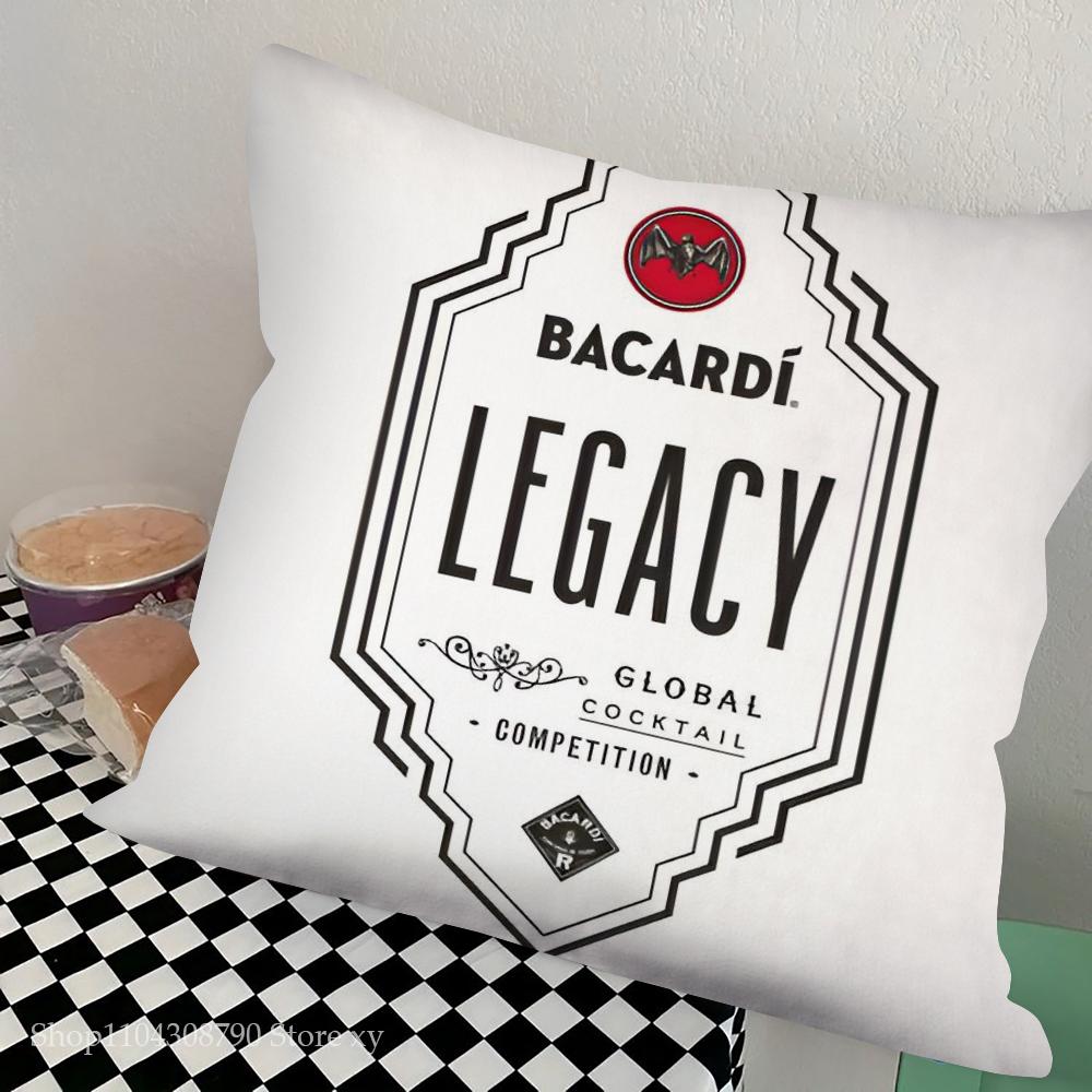 Spirituosen B-Bacardi-i Kissenbezug Quadratisches Kissen Schlafzimmer Sofa Freizeit Komfortkissen Auto Wohnzimmer Heimdekoration