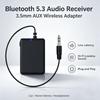 Bluetooth 5.3 Audio Receiver, 3.5mm AUX Adapter for Car and Old Headphones