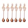 Colorful 6 Pcs Stainless Steel Tea Spoons Set Metal Music Coffee Spoon Ice Cream Candy Teaspoon Rose Gold Spoon