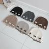 Women's Lovely Color Block Mini Ribbon Wave Beanie