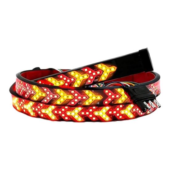 

60 Inch Truck Tailgate Light Bar Arrow-Shaped Turn Signal Strip Weatherproof LED Bar Signal Break Reverse for Trucks SUVs Cars A