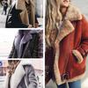 Women's Lamb Wool Biker Jacket - Deerskin Fur & Cotton Design