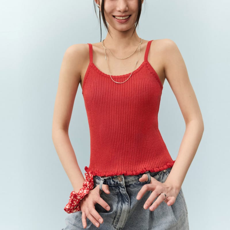 GCUT Floral Print Rayon Scrunchie_Red 7215290401