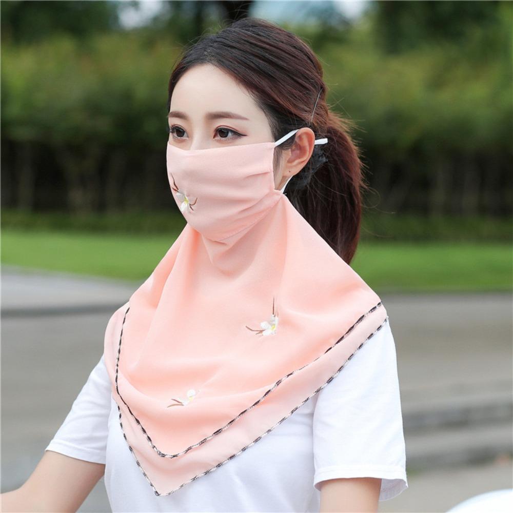 

Neck Protection Anti-UV Neck Scarf UPF50+ Sunshade Face Mask Women Sun Protection Mask Cycling рожевий