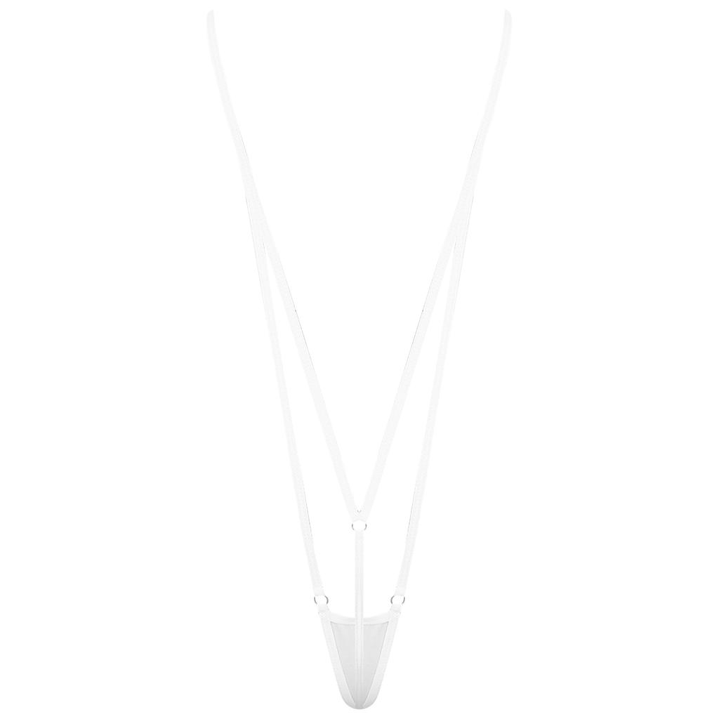 Damen Micro Monokini Spaghettiträger Mini T-Back String Badebekleidung