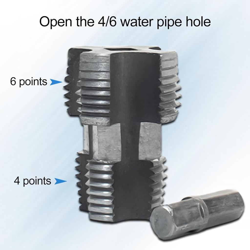 PVC Thread Maker Tool for Electric Drill - Plastic Pipe Tap Die Set with 3 Dies,1/2", 3/4", 1", Electric Drill Water Pipe Threader Plumbing Tool for