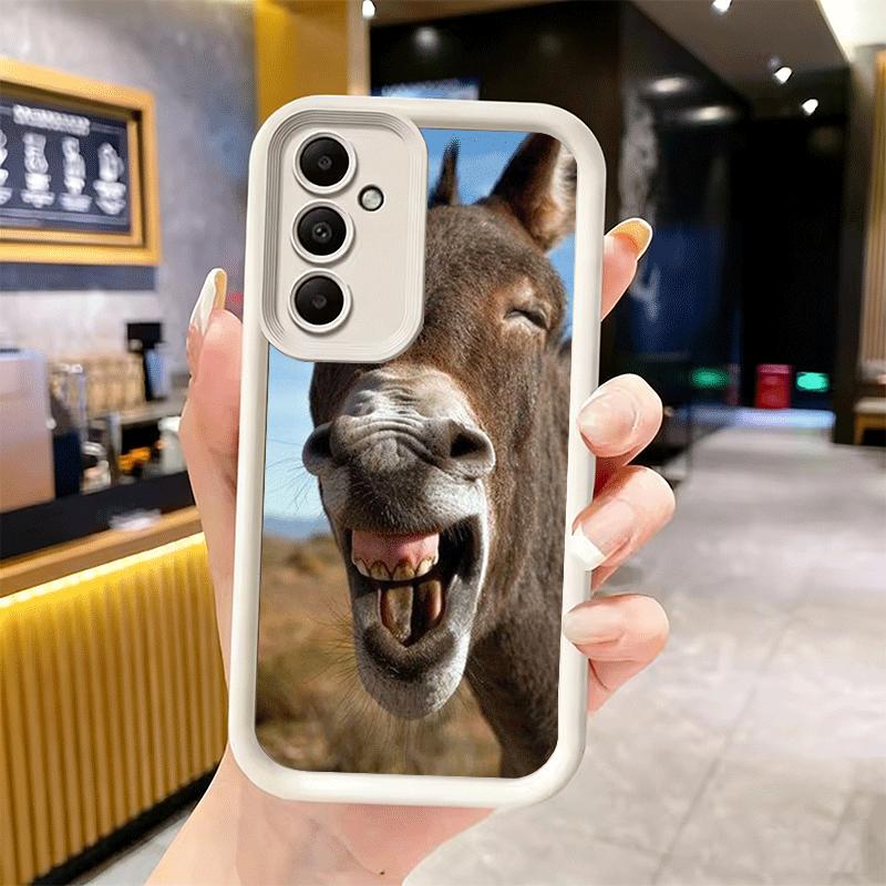Phone Case for Samsung Galaxy S26 S25 Ultra S24 FE Funny Donkey Animal Shell S23 Plus S22 + S21 S20 5G Soft Silicone Funda