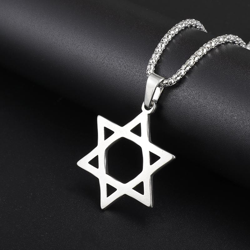 Stainless Steel 7 Archangel Seal Necklace Men's Solomon Kabbalah Seal Pendant Supernatural Protection Amulet Magical Jewelry