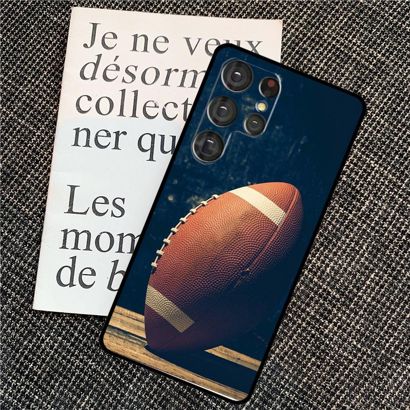 American Football Case For Samsung Galaxy S25 Ultra S21 S22 S23 S24 Ultra S9 S10 S20 Plus S25 FE Back Cover