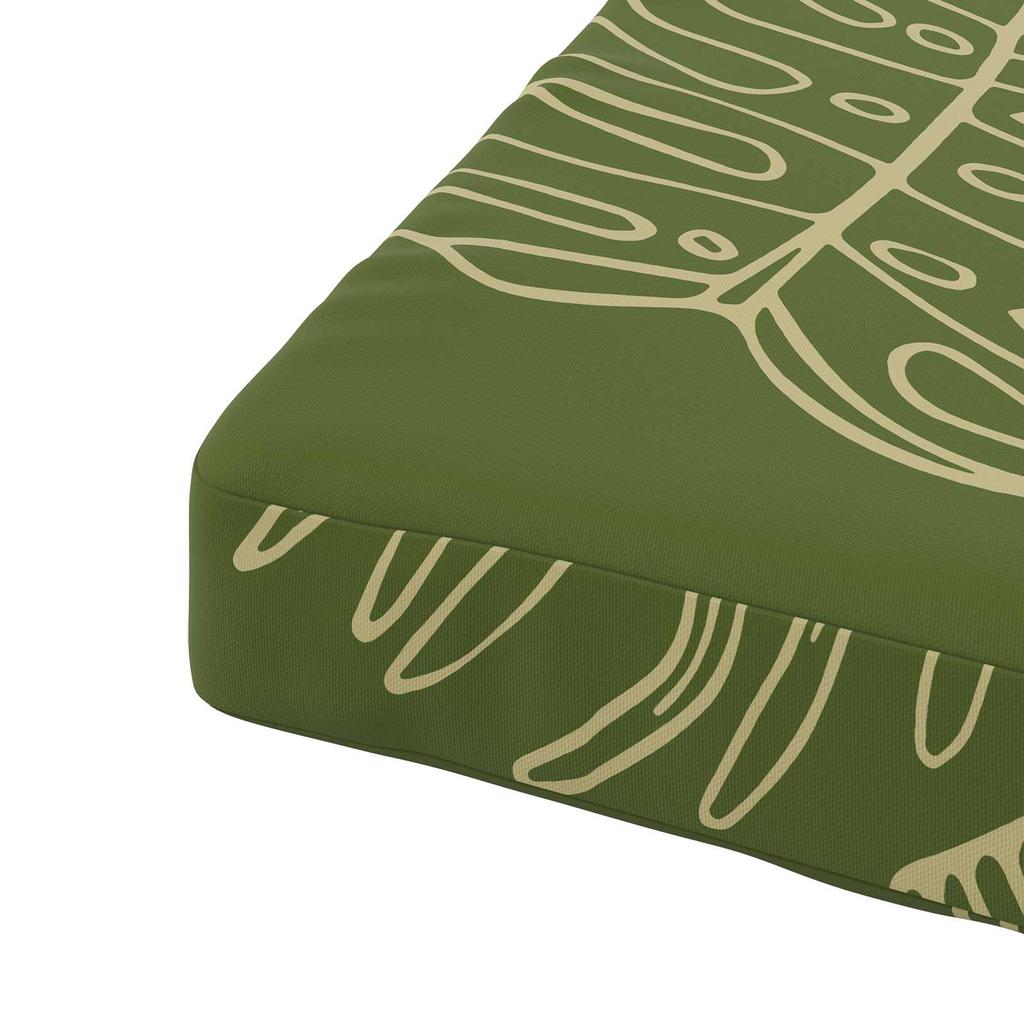 1 piece seat cushion SOEST 100percent  polyester leaf design