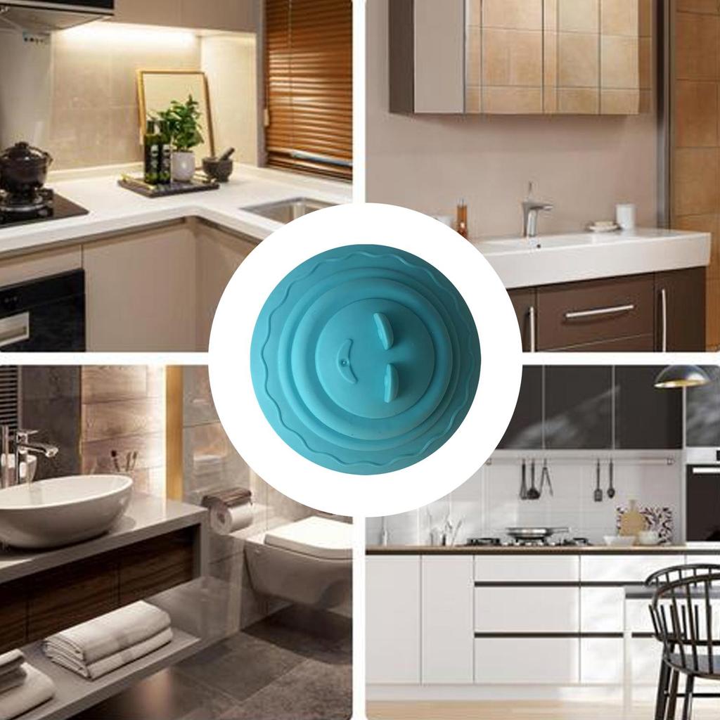 Bathtub Drain Stopper 9.5cm Universal Suction Shower Plug Flexible Bath Drain Cover Sealing Stopper for Sink Bathroom Kitchen
