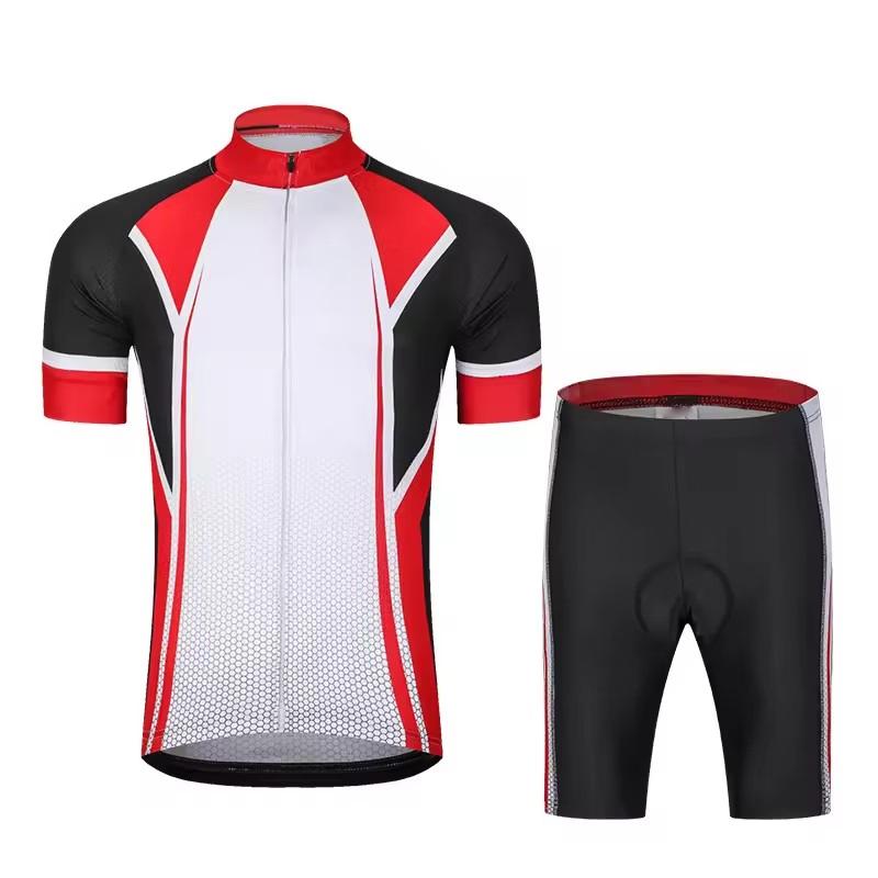 Customized Logo Breathable Active Stretch Quick Dry Unisex Short Sleeve 100% Polyester Cycling Jersey