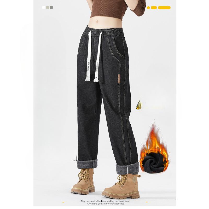 Men's Autumn and Winter Straight Loose Trendy Brand Wide-leg American High Street Versatile Casual Long Pants for Boys