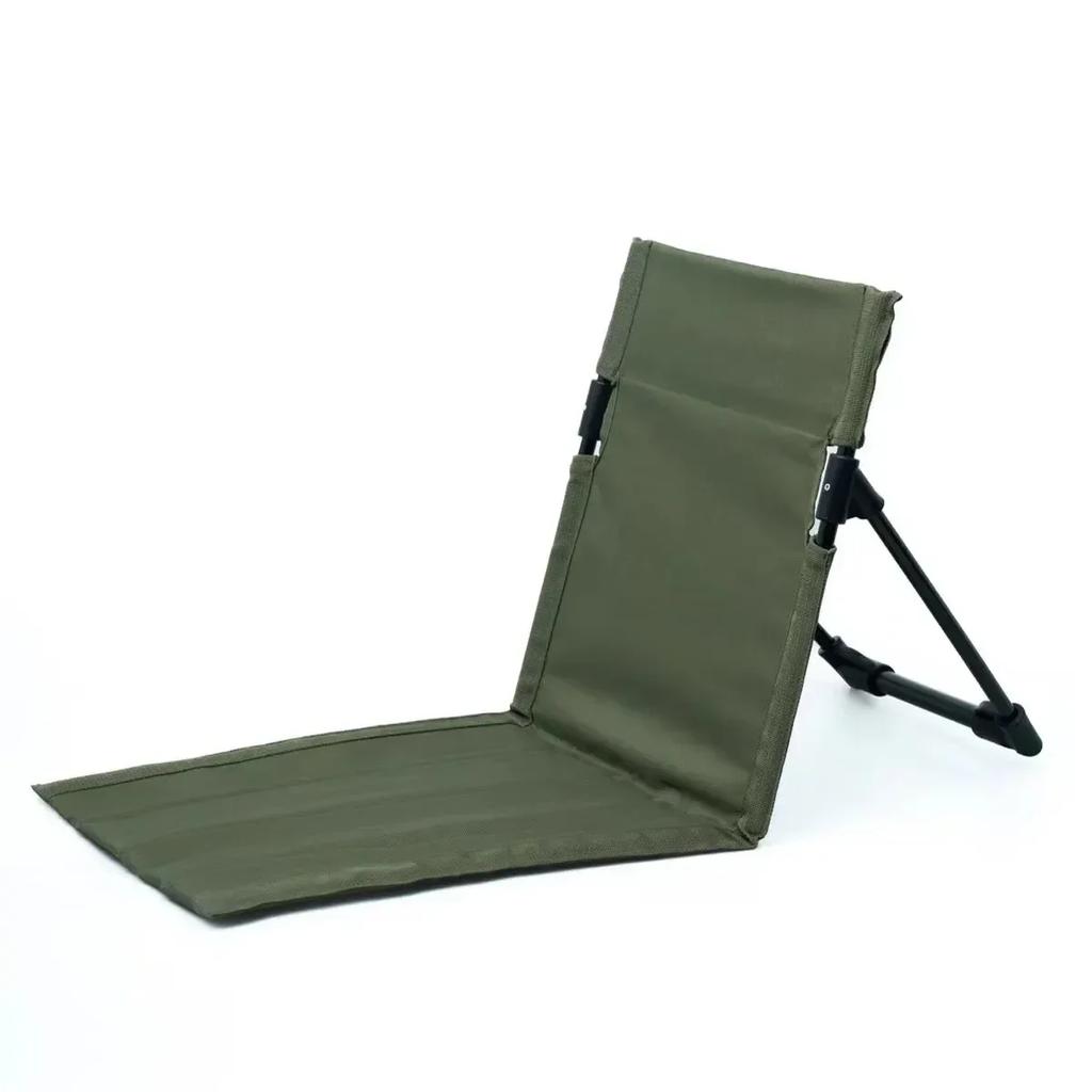 Outdoor Integrated Backrest Cushion Chair, Camping Grassland Folding Chair, Portable Leisure Single Chair, Tourist Beach Chair