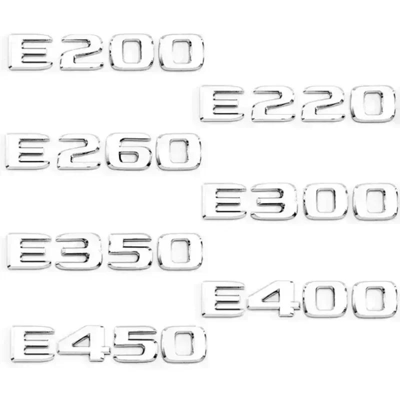 Letters E200 E260 E300 E400 E220d E350e E300de 4Matic ABS Emblem For Mercedes Benz W213 W222 W221 W177 Car Trunk Logo Sticker