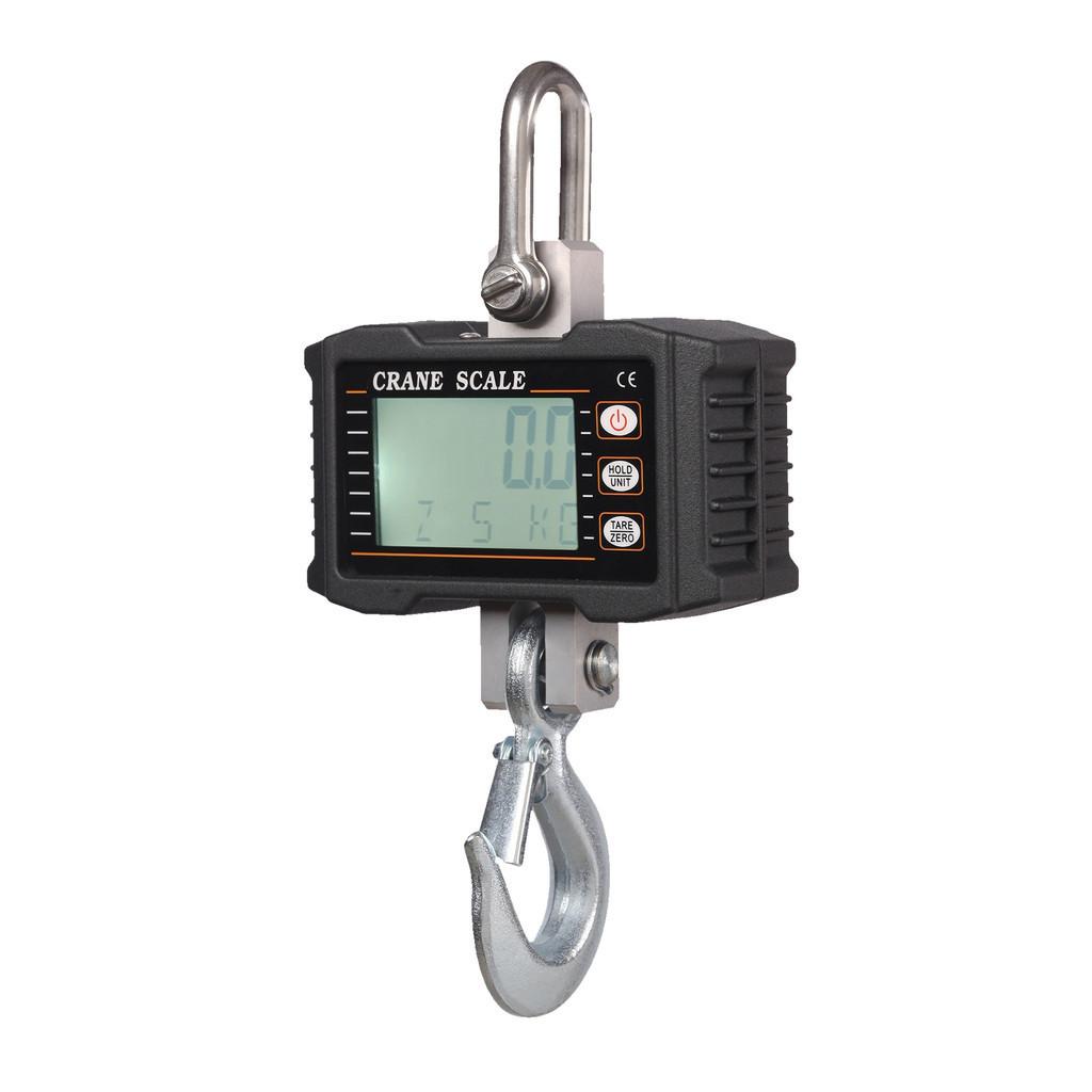1000kg/ 2204lbs LCD Backlight Digital Hanging Scale Portable Heavy Duty Crane Scale Industrial Hook Scales