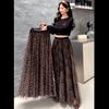 Women's High-Waisted Leopard Print A-Line Skirt with Full Hem