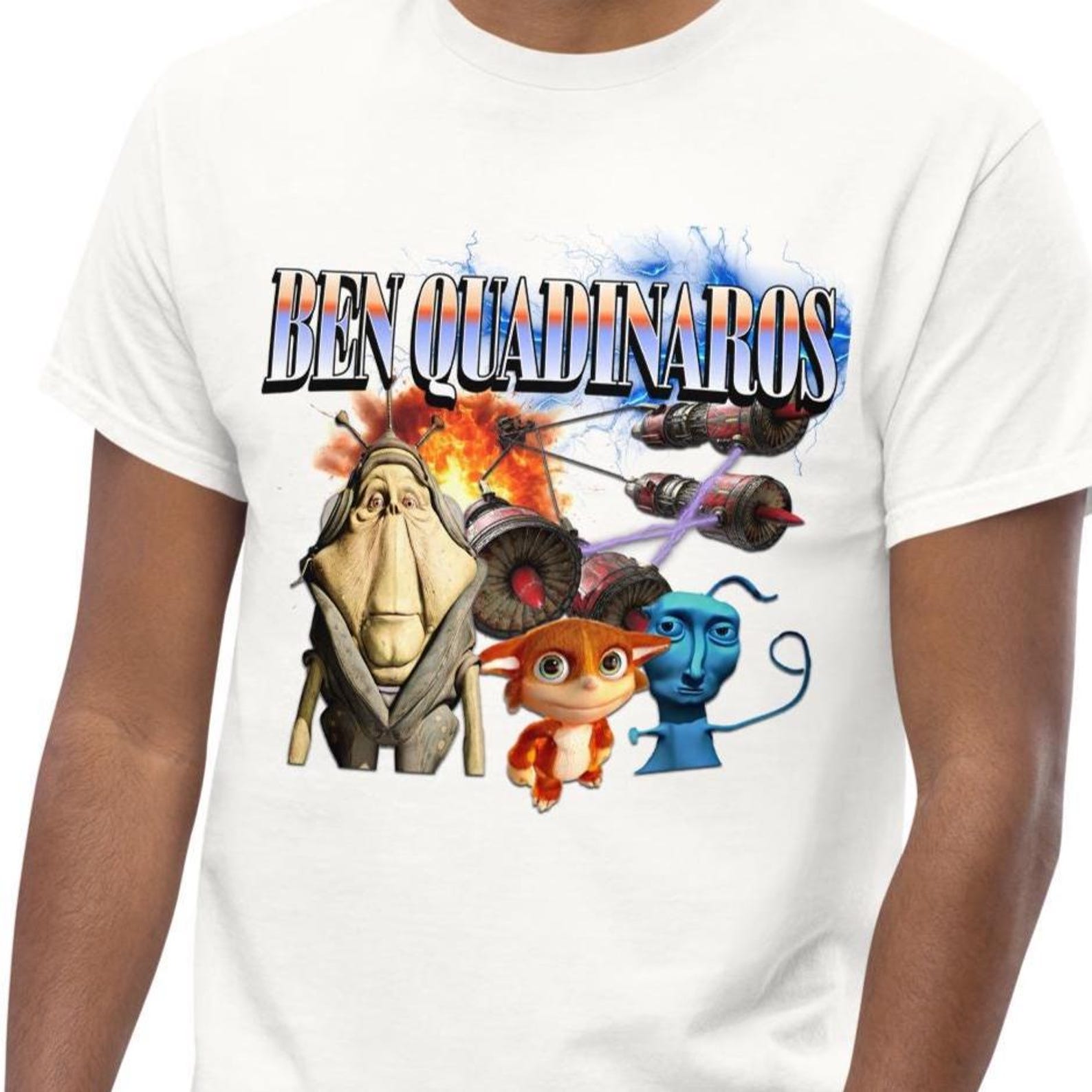 Ben Quadinaros T-Shirt: Funny Viral Brainrot Meme Shirt, Gaper Bingzoid and Jinky Minus 4XL