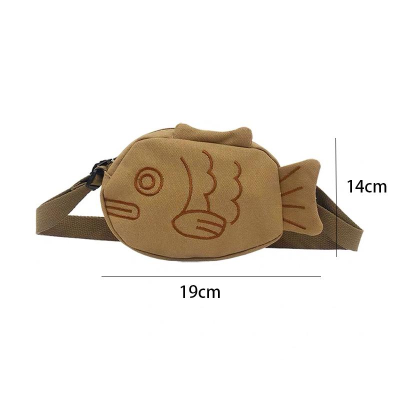 

1Pieces The New Fashion Cute Bag Small Fish Is Oblique Across Personality Versatile Mountaineering Bag Christmas Gifts