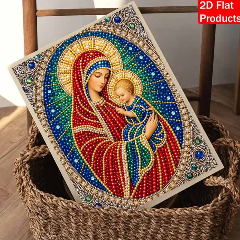 DIY 3D Pearl Diamond Painting Art Set Religious Mother Mary Home Decor Art Set Wall Art