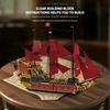 5600PCS Queen Anne's Revenge Building Blocks Pirate Ship Model Educational DIY Desktop Decoration Toy Holiday Gift for Kids