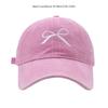 Breathable Baseball Hat for Women Girls Embroidery Bow Adjustable Versatile