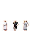 Elegant Sports Women Letter Love Printed Long T-shirt One-piece Casual Dress Zipper