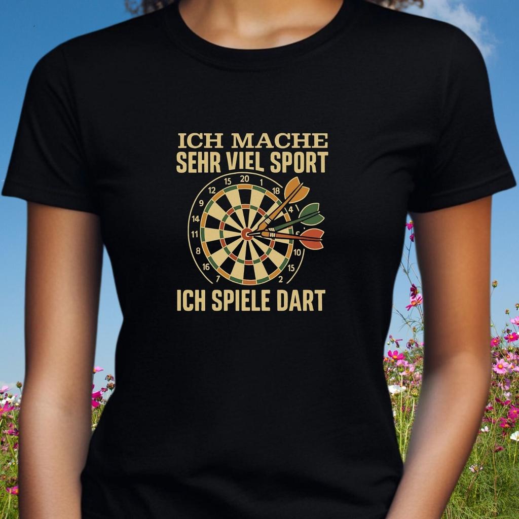 T-Shirt Women I Play Darts Motif Cotton Size S To 3XLWill Open In New Window or Tab