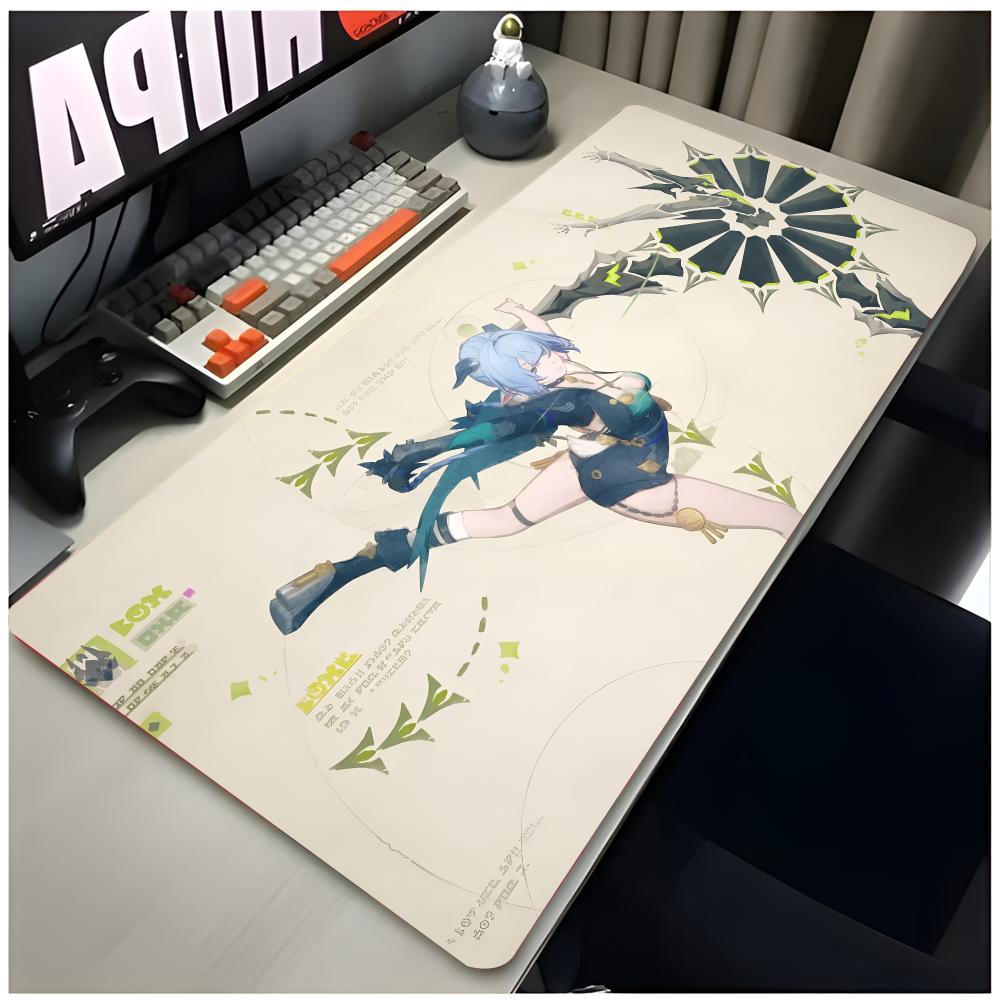 Game Character Zenless Zone Zero Lucia Mouse Pad Large Gaming Mousepad With Thick Stitched Edge Nonslip Desk Mat