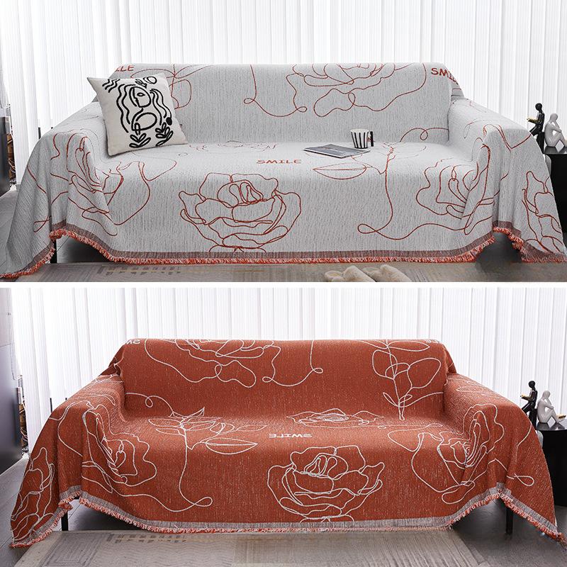 Nordic Ins Chenille Sofa Towel Knitted Bag Cover All-around Double-Sided Available All-Inclusive Sofa Cover Sofa Cover Cloth