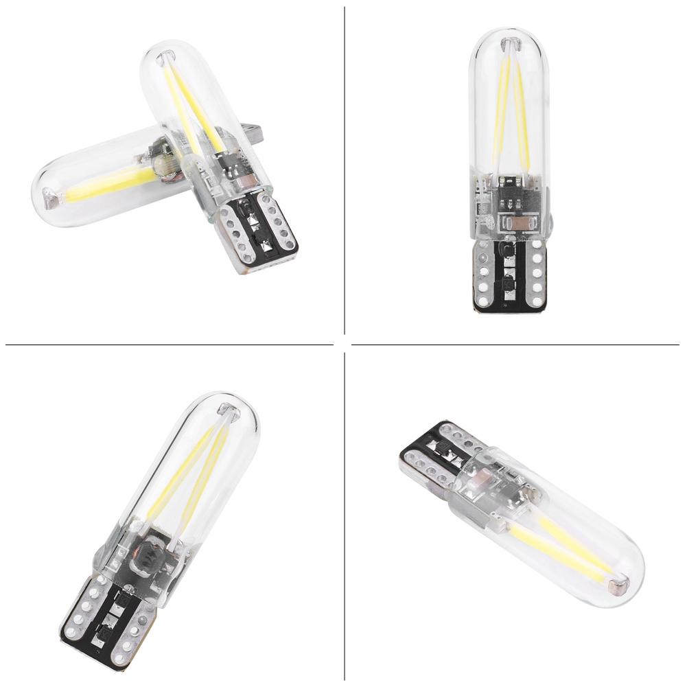 

Пара 8 28В W5W T10 Стеклянная COB Нитевая Светодиодная Автомобильная Лампа для Чтения ДХО Указателя Поворота Светодиодная Лампа Белый Свет White Lighting