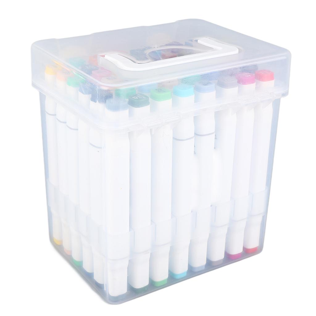 48 st Graffiti-markörer Oljebaserat bläck Dubbelsidiga Rika färger Förpackade i låda Färgpennor för DIY-hantverk Barn Vuxna