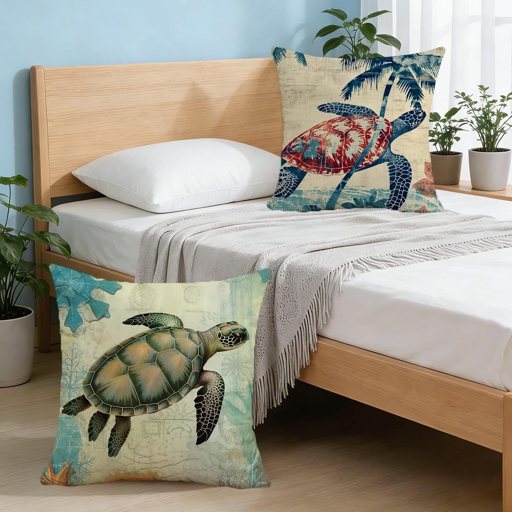 Sea Turtle cute cushion cover For Pillow Printing Sofa Decoration Home Car Room Coffee Shop Office Nordic Simplicity