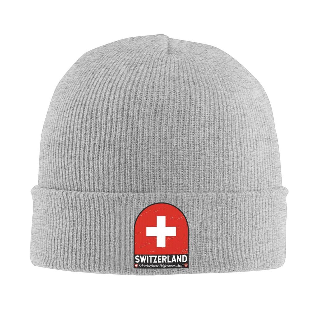 Coat Of Arms Of Switzerland Flag Warm Knitted Cap Winter Knit Bonnet Hat Skullies Beanies Hip Hop Caps for Unisex