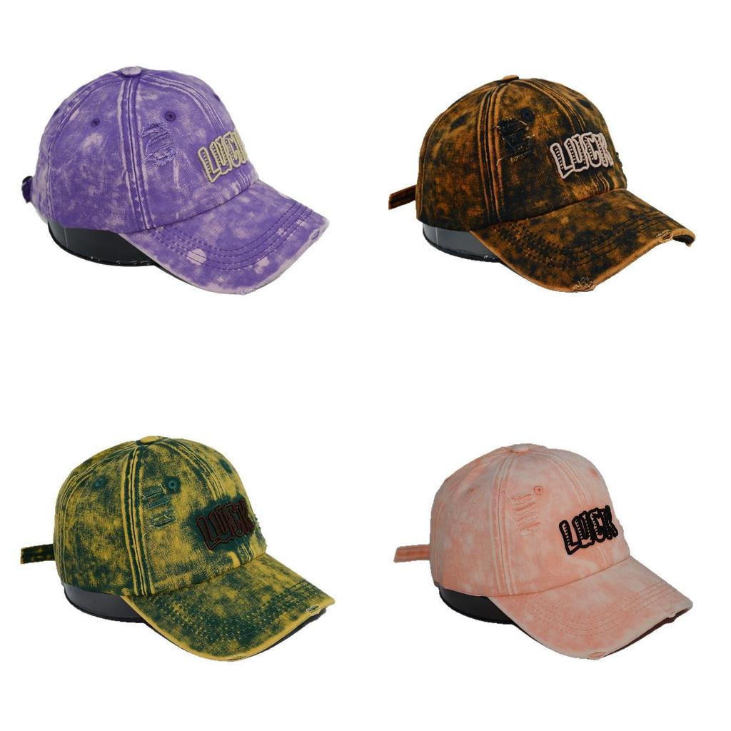 Vintage Cotton Baseball Cap With Embroidery And Wide Brim For All Seasons