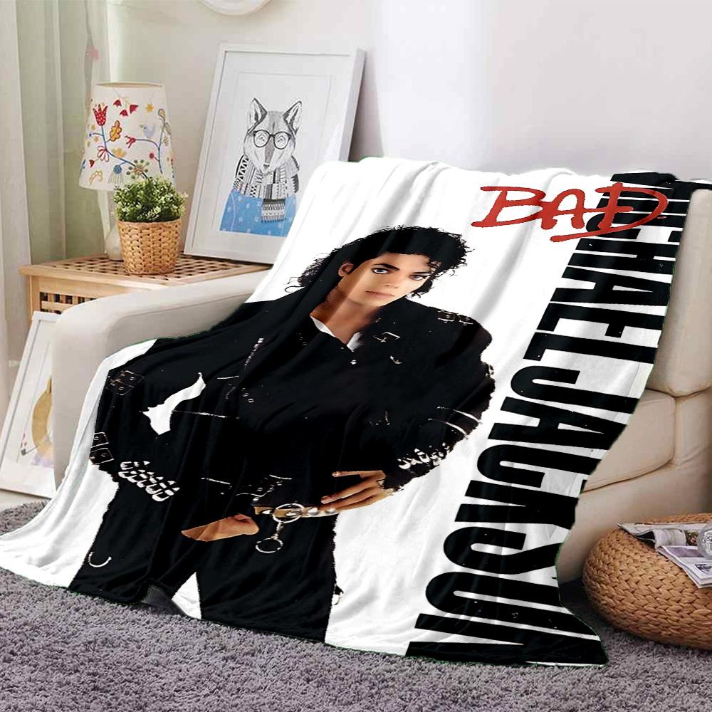 1pc Michael Jackson Performance Flannel Blanket,Ultra Soft Warm Plush Throw for Home Bedroom Bed Sofa Cover Camping Picnic gift Y72411