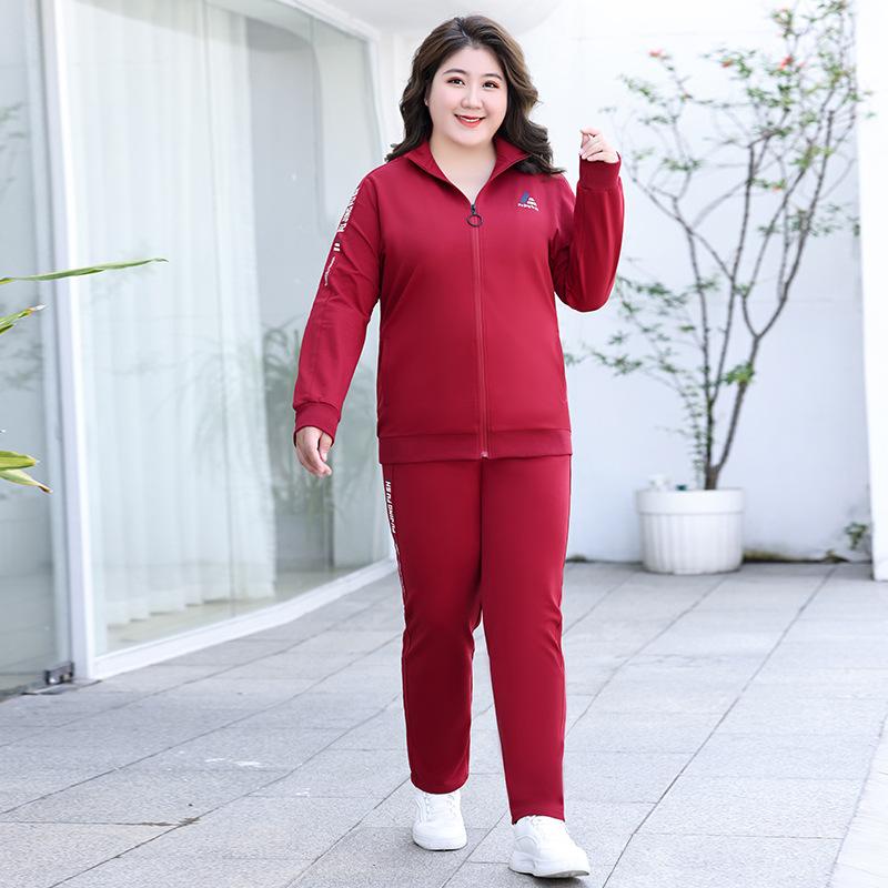 Women's Long Sleeve Zip Hoodie High Waist Sweatpants Loose Fit 2-Piece Set