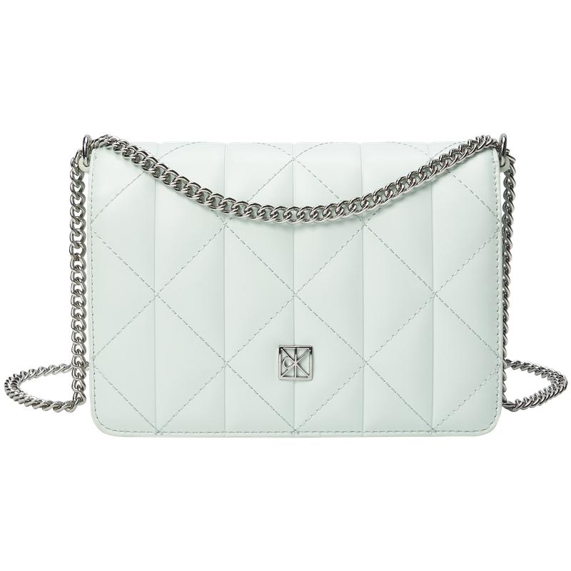 Calvin Klein Elegant Fashion Commuter Diamond Chain Crossbody Bag Women bags Misty-Green 4F3321G-U3L Basic Set (Bag)