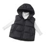 2025 Autumn/Winter Hooded Cotton Vest for Boys & Girls, Warm Sleeveless Jacket for Middle & Big Kids, Elementary School Student Outerwear.