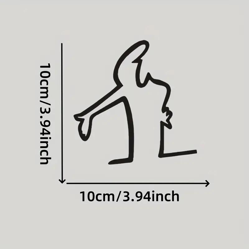 1Pc Creative Action Pose Vinyl Sticker, Waterproof Reflective Weather Resistant Decal for Car Motorcycle Window Exterior Decor