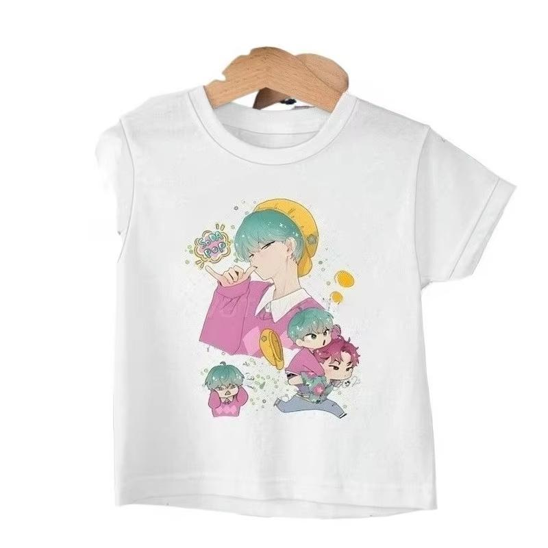 Boys' T-shirt Top Summer New Casual Children's T-shirt Short Sleeve Children's Soda Pop Cartoon Harajuku T-shirt