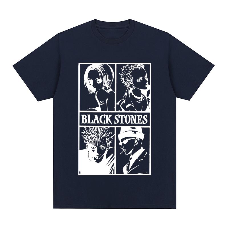 Black Stones Japanese Anime Nana Osaki Vintage tshirt Fashion Casual Streetwear Cotton Men T shirt New TEE TSHIRT Womens tops