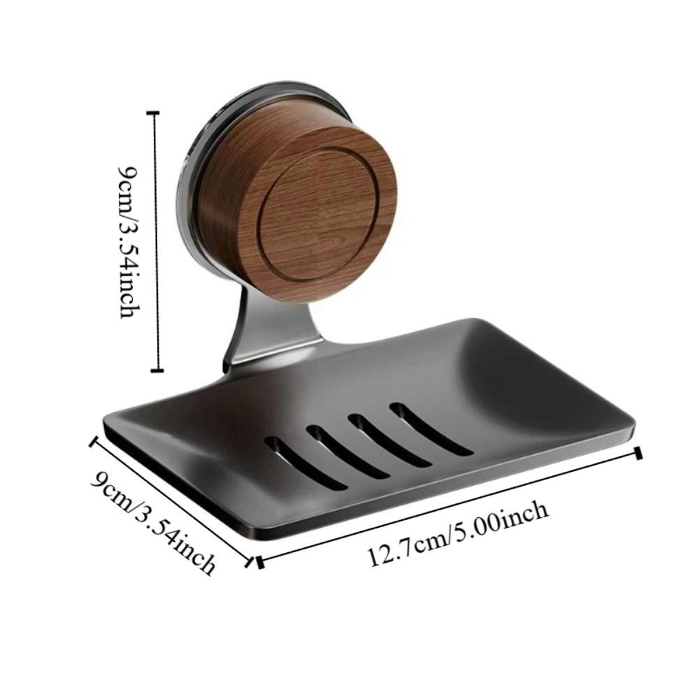Self-draining Soap Box Suction Cup Drying Rack Punch-free Soap Dish  Shower