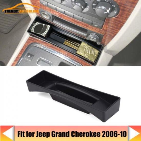 Black Center Gear Shift Cup Holder Storage Box For Jeep Grand Cherokee 2006-2010