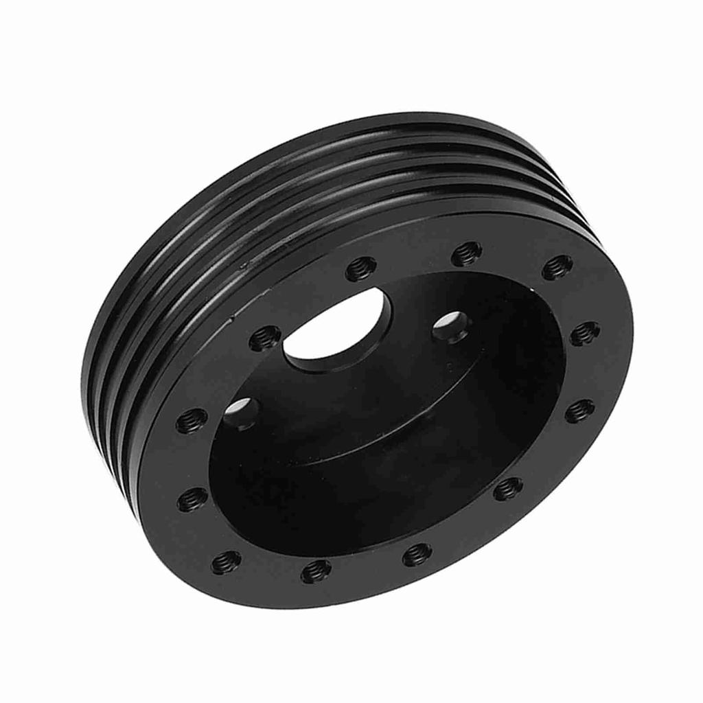 1in Aluminum Steering Wheel Hub Spacer for 5 6 Hole Wheels To 3 Hole Adapter(Black)