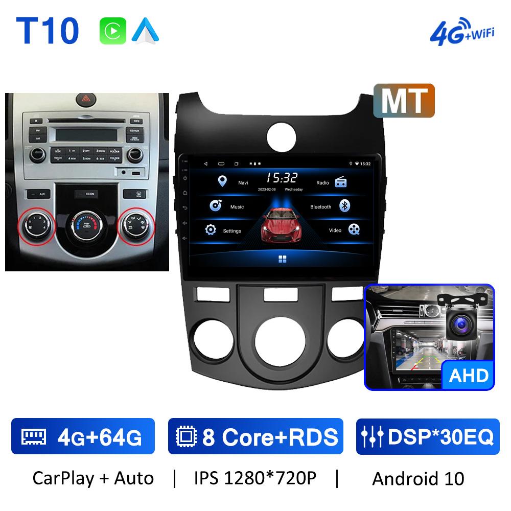 4G WiFi CarPlay Android 10 Car Radio Navigation GPS For Kia Forte Cerato 2 TD 2008 - 2013 Multimedia Video Player Head Unit