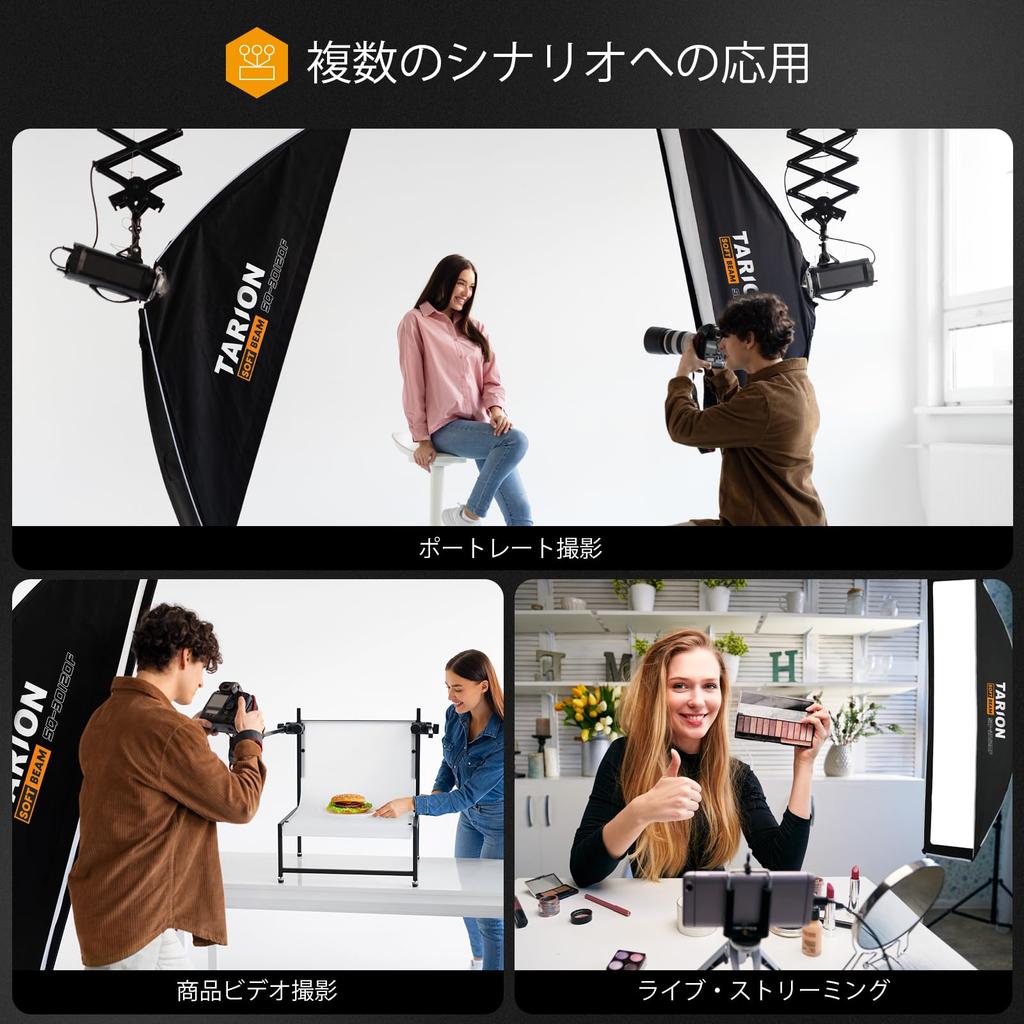 TARION 30x120cm Strip Softbox Foldable Bowens Mount Quick Release Storage Bag Honeycomb Grid Diffuser for Flash and Strobe