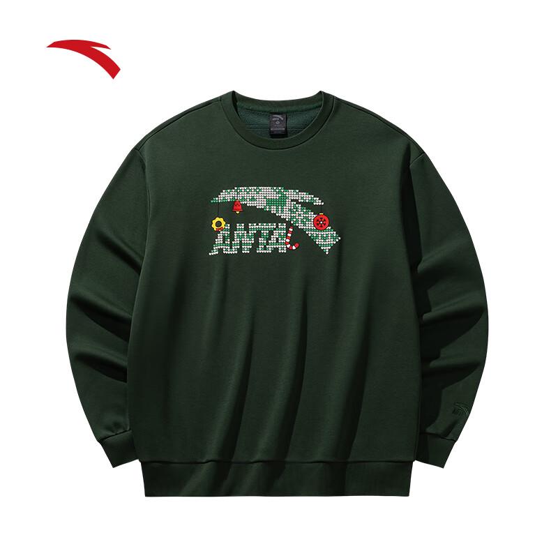 

Anta Christmas Edition Fleece-Lined Pullover Sweatshirt 175/L