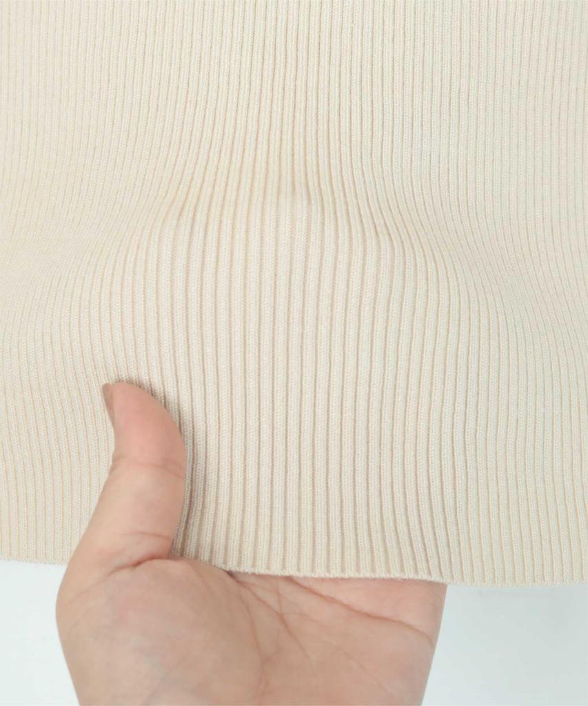 miette Finger Rib Knit RCXX0719 Free Size Light Gray Multi-Color Women's