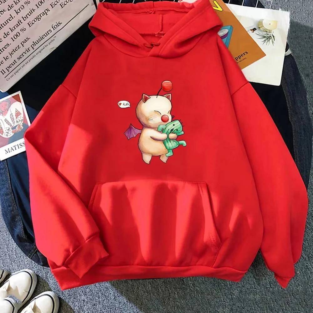 2025 Final Fantasy XIV Moogles Game Sweatshirts Men Harajuku Anime Clothes Fashion Streetwear Hoodies Autumn Casual Long Sleeve
